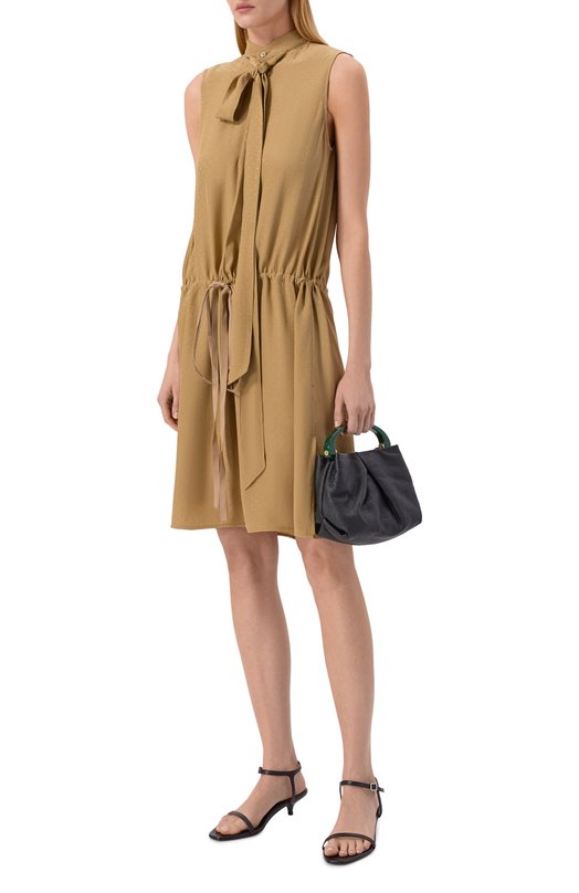 Платье из вискозы Ann Demeulemeester B0013745/FA713 Бежевый  B0013745/FA713 Фото 2