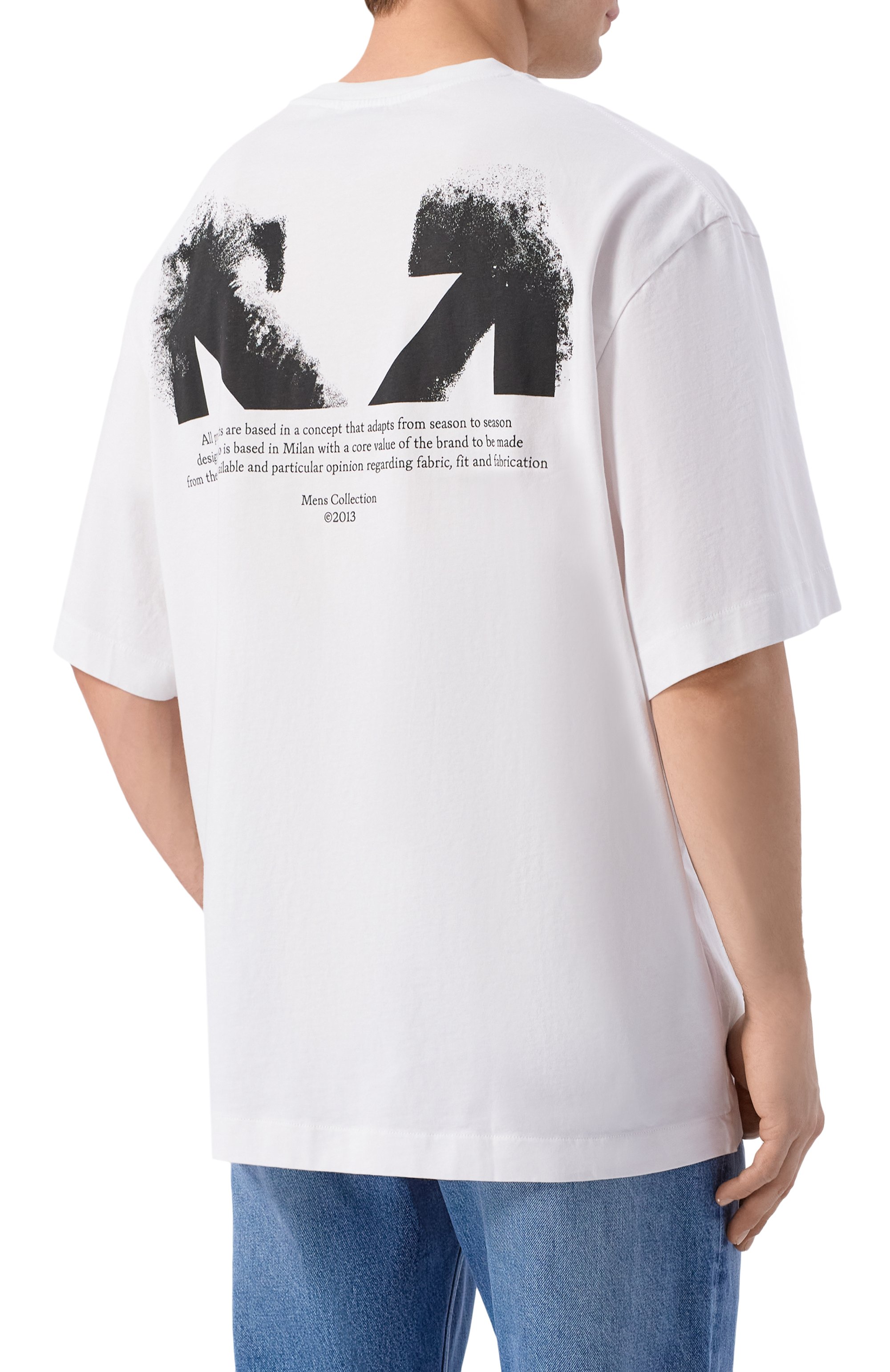 Хлопковая футболка OFF-WHITE, арт. 0MAA120S26JER008, фото 4