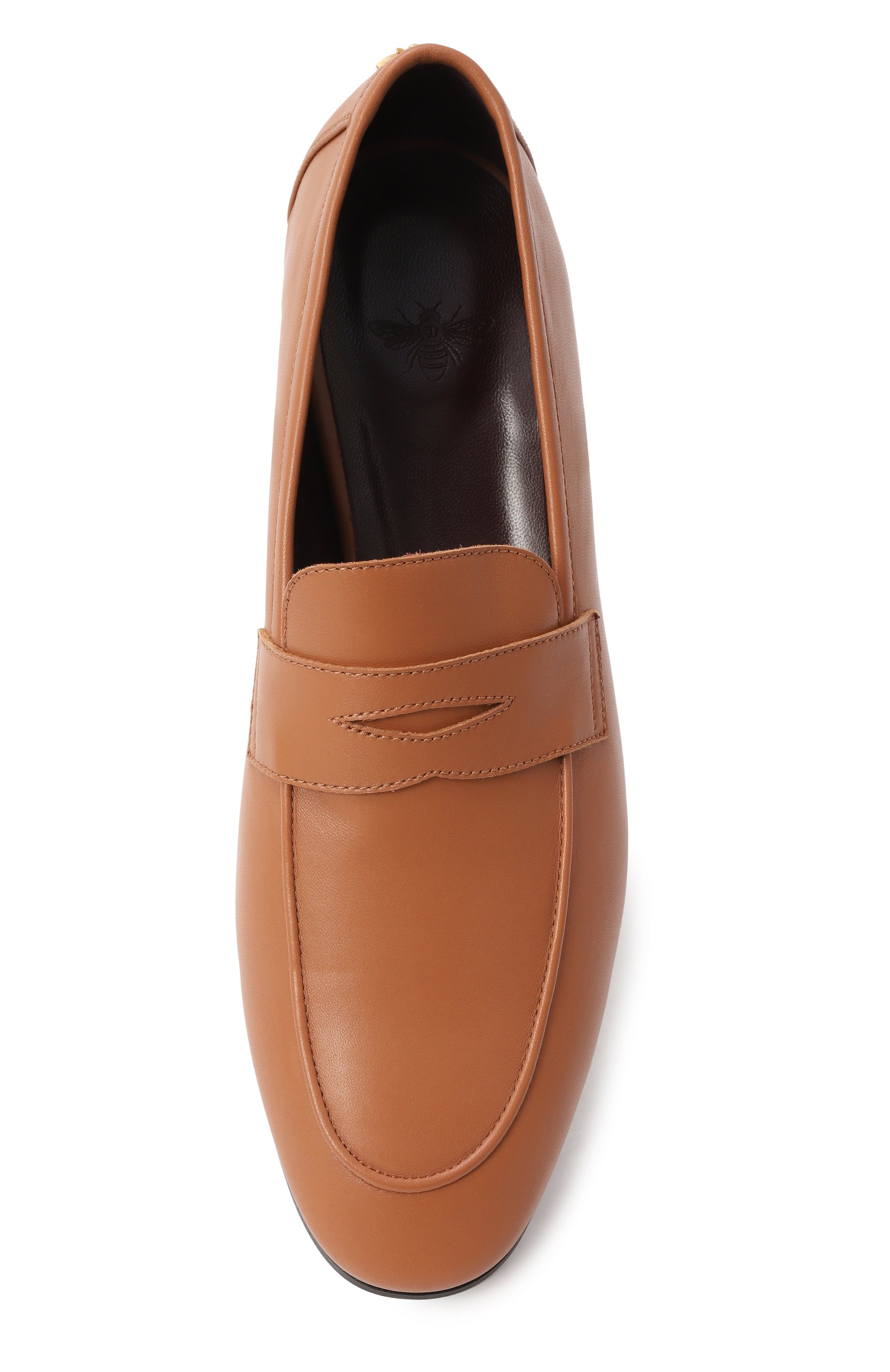 Кожаные пенни-лоферы BOUGEOTTE бежевого цвета по цене 87550 руб., арт. FLS-LEGANA-FNAT, фото 6 Кожаные пенни-лоферы BOUGEOTTE, арт. FLS-LEGANA-FNAT, фото 6