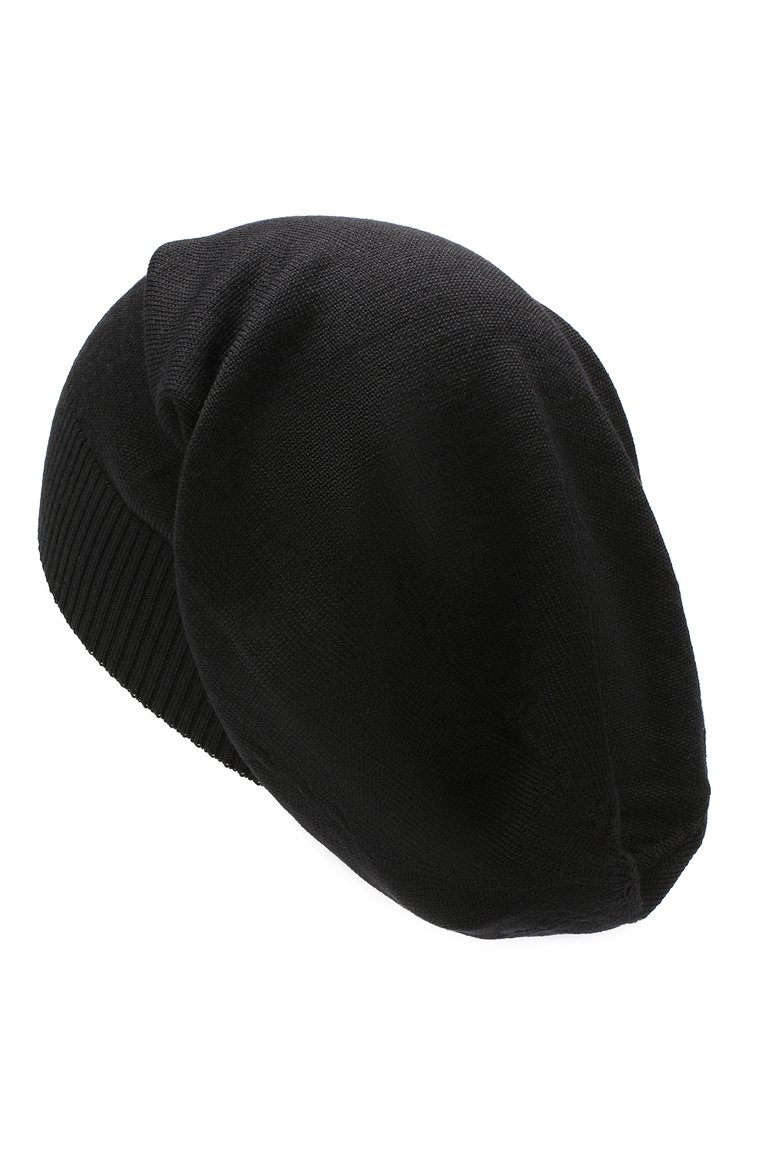 Мужская шерстяная шапка RICK OWENS черного цвета, арт. RU19F4493/M | Фото 2 (Материал: Шерсть, Текстиль; Кросс-КТ: Трикотаж; Нос: Не проставлено)