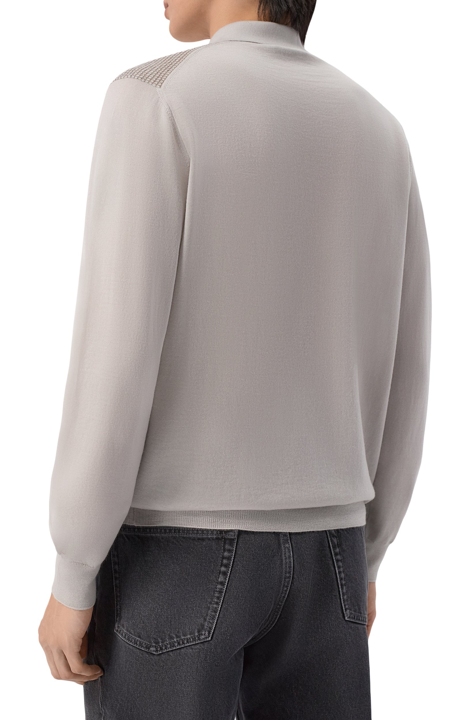 Поло из шерсти и шелка CORNELIANI, арт. 28M587/2A25144, фото 4