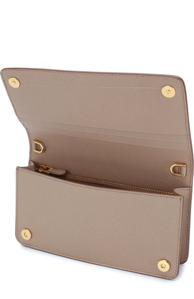 Кожаный кошелек на цепочке с логотипом бренда PRADA, арт. 1ZH029-QWA-F0770, фото 4