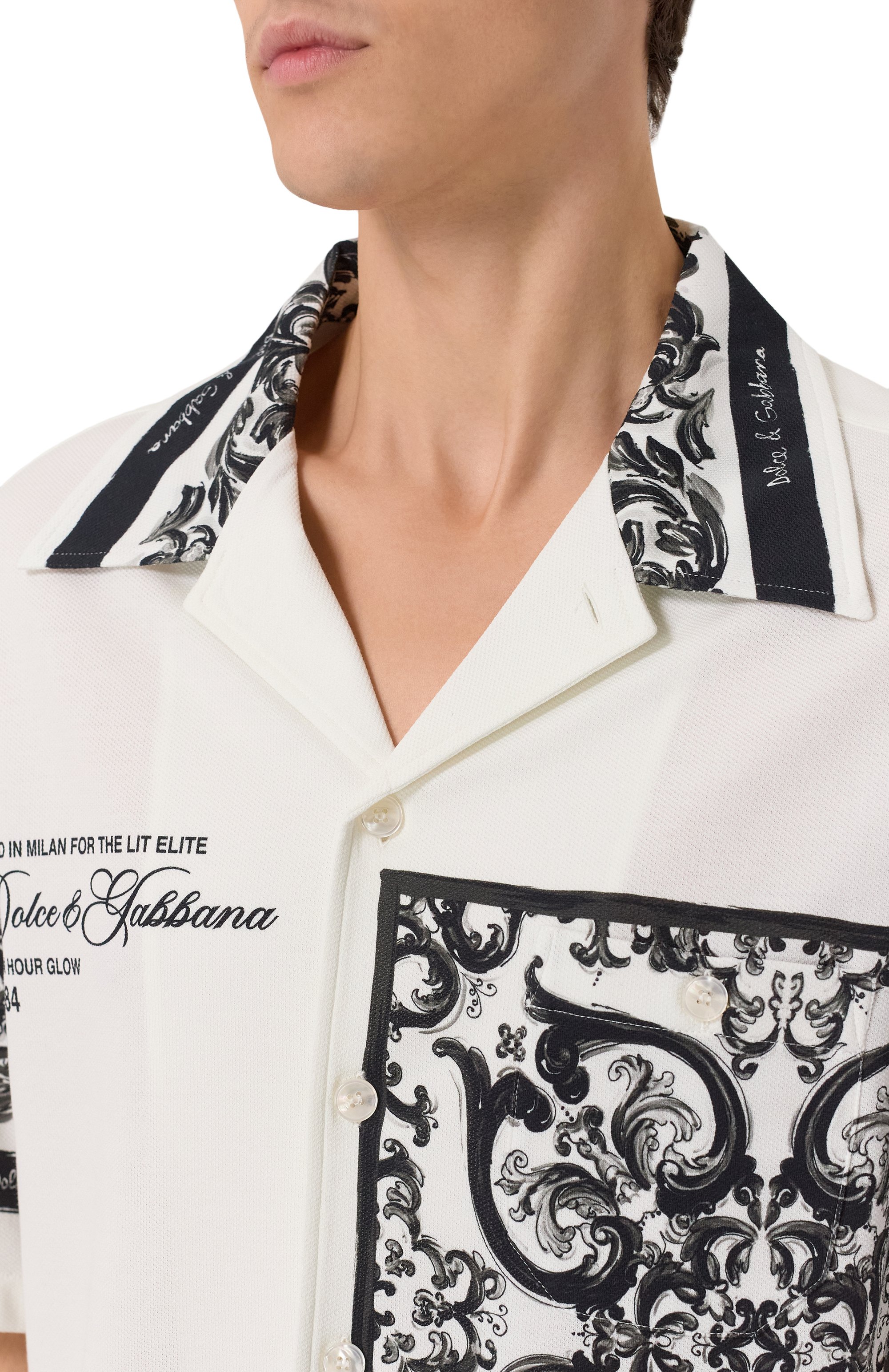 Хлопковая рубашка DOLCE & GABBANA, арт. G5JH9T/II7HN, фото 5