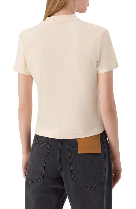 Хлопковая футболка Jacquemus 24ETSW00133/AJ00124 Кремовый  24ETSW00133/AJ00124 Фото 4