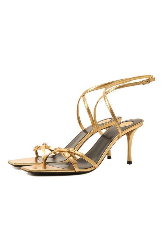 Кожаные босоножки Lydia 75 Saint Laurent 827242/0NL00 Золотой 827242/0NL00