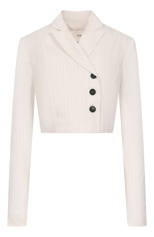 Жакет изо льна и хлопка Isabel Benenato DW06S26 Кремовый DW06S26