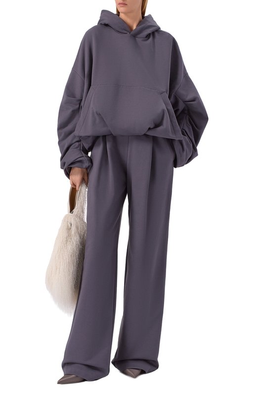 Хлопковые брюки Dries Van Noten 252-011138-2611 Серый  252-011138-2611 Фото 2