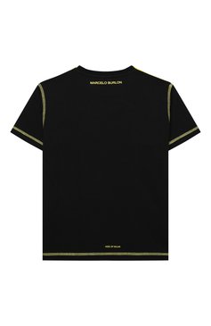 Детская хлопковая футболка MARCELO BURLON KIDS OF MILAN желтого цвета, арт. 21E/B/MB/1116/0010/2-6Y | Фото 2 (Рукава: Короткие; Материал внешний: Хлопок; Региональные ограничения белый список (Axapta Mercury): RU; Мальчики Кросс-КТ: Футболка-одежда; Материал спл�ава: Проставлено; Драгоценные камни: Проставлено)