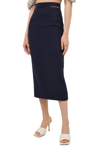 Юбка из вискозы и льна JACQUEMUS, арт. 203SK01/124380, фото 3