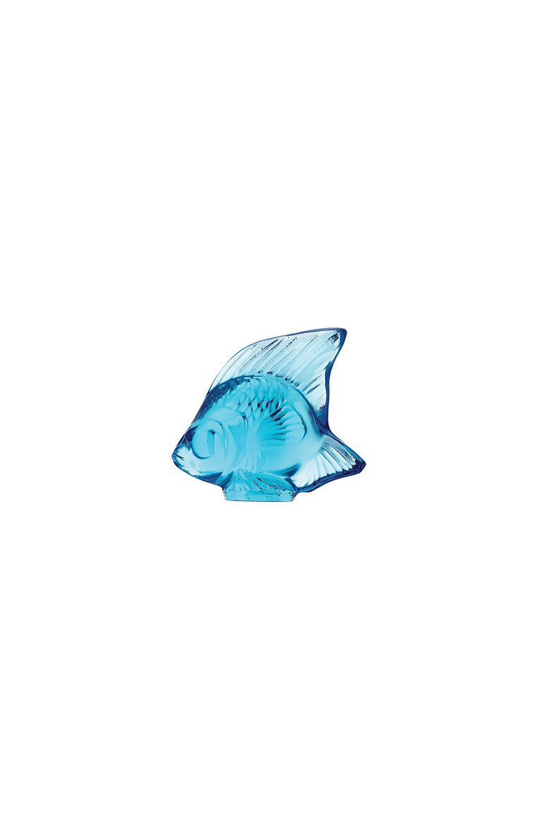 Скульптура fish LALIQUE голубого цвета, арт. 3000200 | Фото 1 (Статус проверки: Проверена категория; Коллекция: Fish; Региональные ограничения белый список (Axapta Mercury): Не проставлено; Нос: Не проставлено; Ограничения доставки: fragile-2)