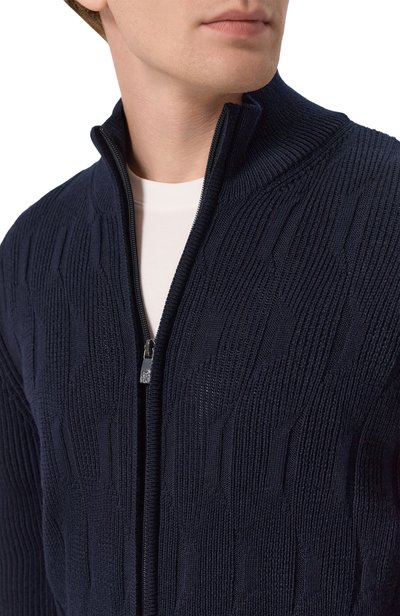 Шерстяной кардиган CORNELIANI темно-синего цвета по цене 115500 руб., арт. 28M586/2A25158, фото 5 Шерстяной кардиган CORNELIANI, арт. 28M586/2A25158, фото 5