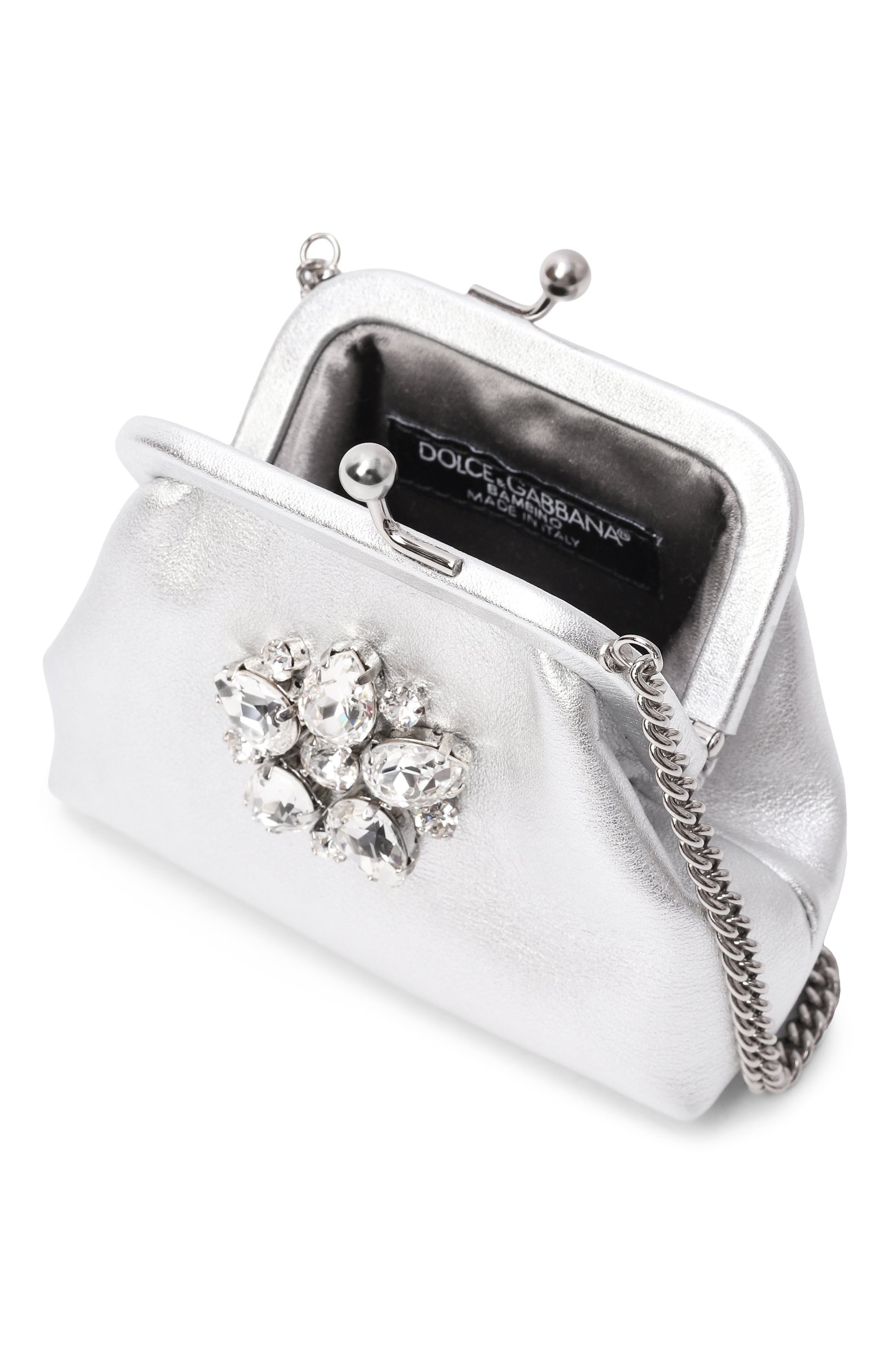 Сумка DOLCE & GABBANA серебряного цвета по цене 72000 руб., арт. EB0007/AY812, фото 3 Сумка DOLCE & GABBANA, арт. EB0007/AY812, фото 3