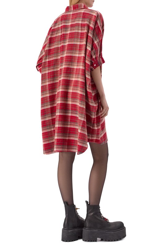 Хлопковое платье R13 R13WR019-R659B Красный  R13WR019-R659B Фото 3