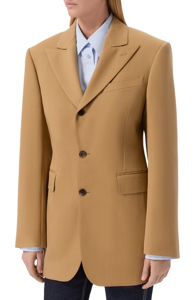 Шерстяной жакет CELINE бежевого цвета по цене 385000 руб., арт. RV15G/092D, фото 3 Шерстяной жакет CELINE, арт. RV15G/092D, фото 3
