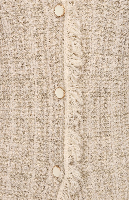 Кардиган из хлопка и вискозы Twinset 251TP3560 Бежевый  251TP3560 Фото 6