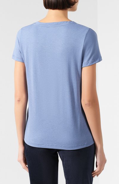 Футболка HANRO голубого цвета по цене 7200 руб., арт. 077876, фото 4 Футболка HANRO, арт. 077876, фото 4