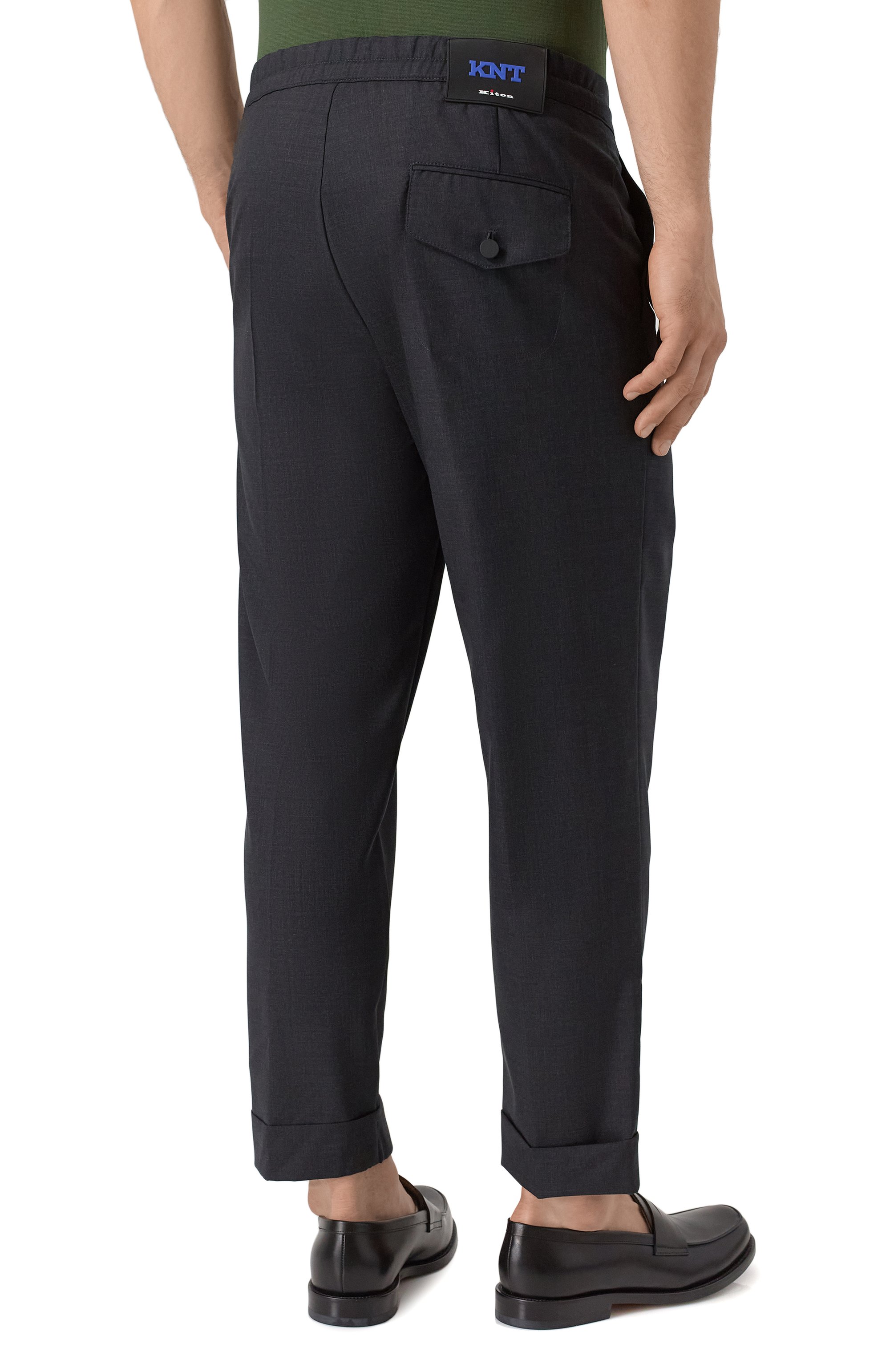 Шерстяные брюки KITON темно-серого цвета по цене 190500 руб., арт. UPKN023K0371103, фото 4 Шерстяные брюки KITON, арт. UPKN023K0371103, фото 4