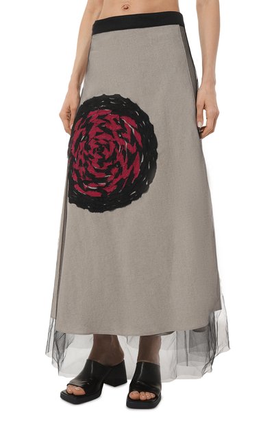 Юбка из хлопка и льна MIDGARD PARIS, арт. B41002, фото 3