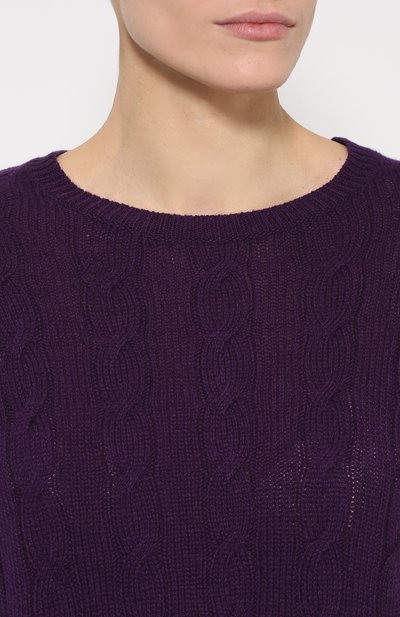 Кашемировый пуловер фактурной вязки с вырезом-лодочка RALPH LAUREN, арт. 919/IXQ21/FXQ21, фото 5