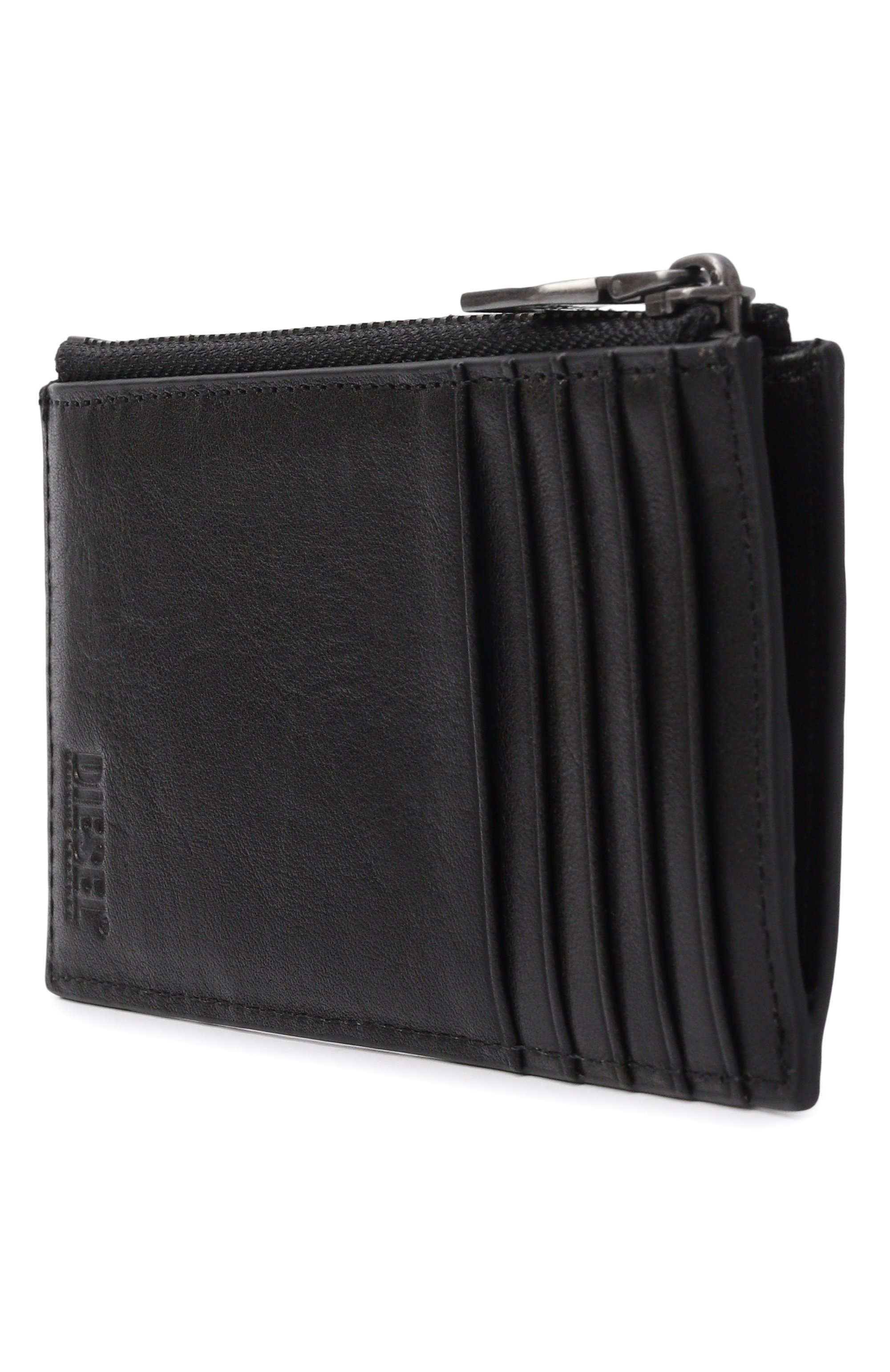 Кожаный футляр для кредитных карт DIESEL черного цвета по цене 18550 руб., арт. X10617/P8811, фото 2 Кожаный футляр для кредитных карт DIESEL, арт. X10617/P8811, фото 2