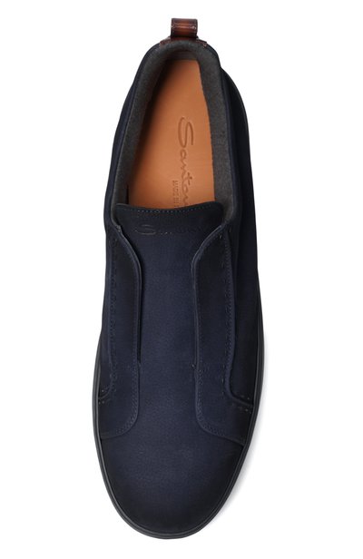 Кеды cleanic из нубука SANTONI темно-синего цвета по цене 99500 руб., арт. MBCG222220CAKEMU, фото 5 Кеды cleanic из нубука SANTONI, арт. MBCG222220CAKEMU, фото 5