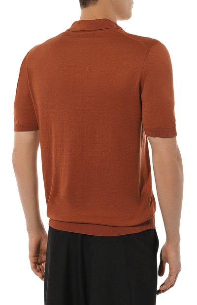 Шелковое поло GRAN SASSO светло-коричневого цвета по цене 27500 руб., арт. 43129/23503, фото 4 Шелковое поло GRAN SASSO, арт. 43129/23503, фото 4