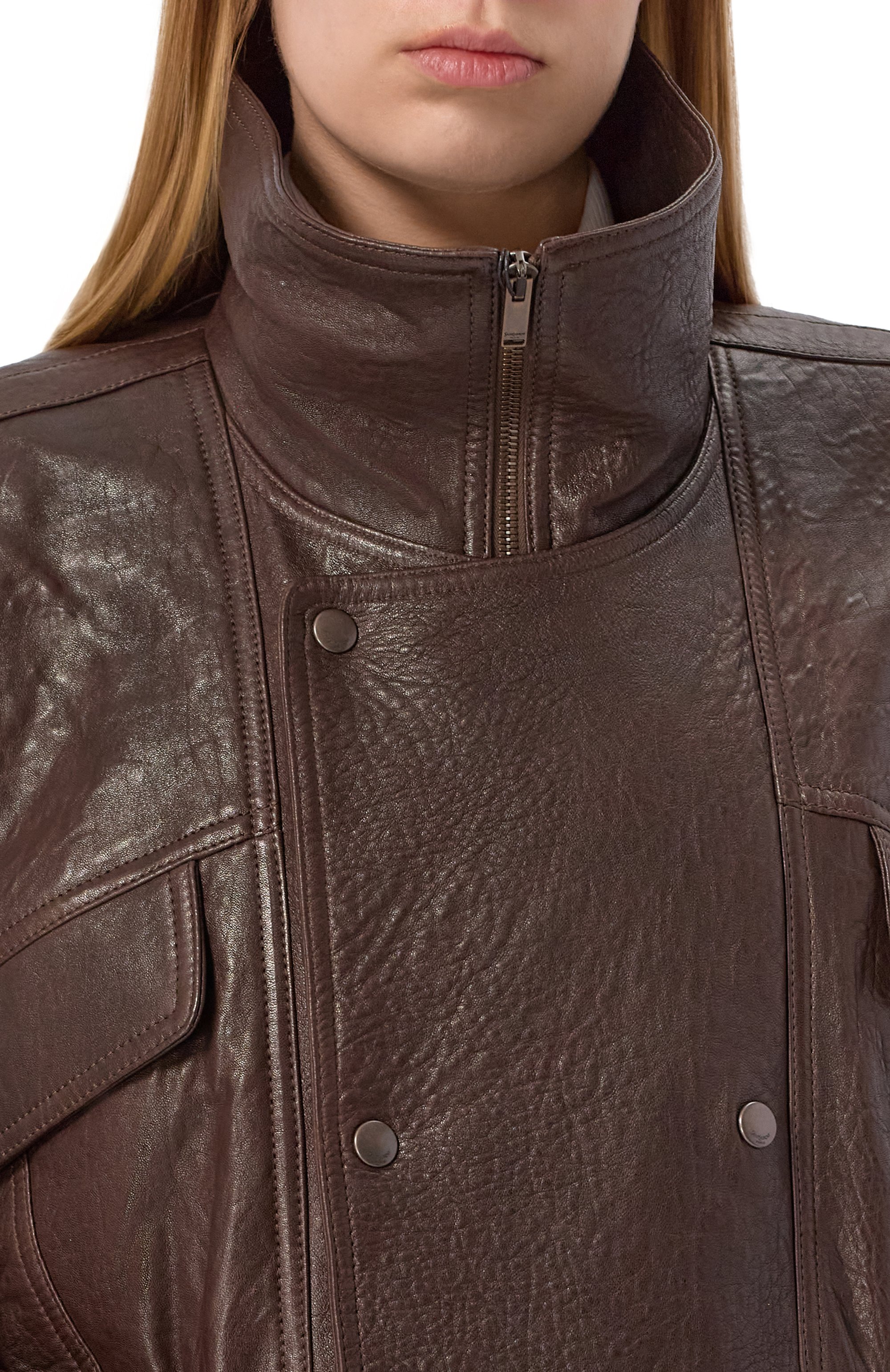 Кожаный бомбер SAINT LAURENT, арт. 836513/YCNF2, фото 5