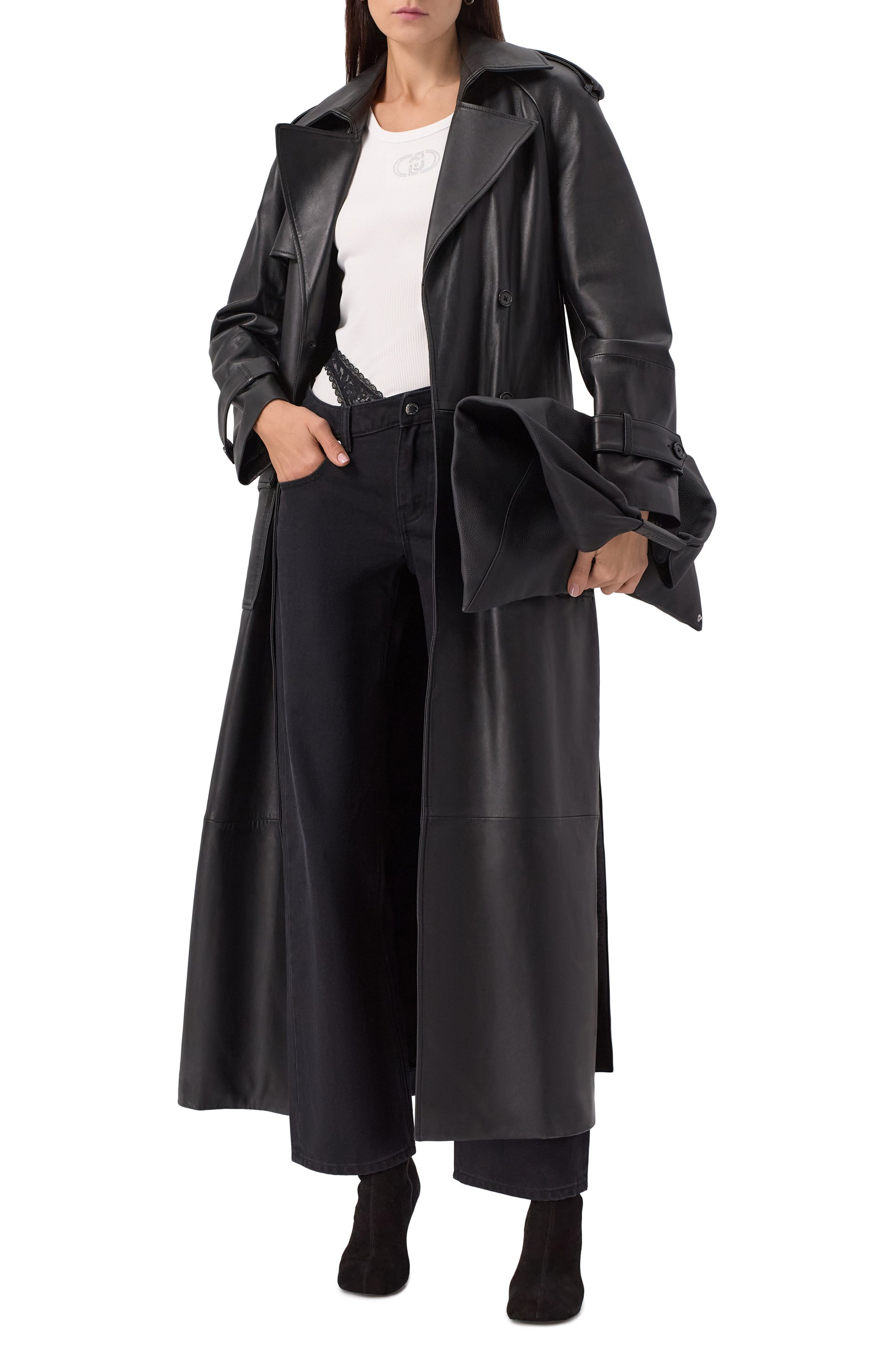 Хлопковая майка LIU JO белого цвета по цене 8990 руб., арт. WA5367J0295, фото 2 Хлопковая майка LIU JO, арт. WA5367J0295, фото 2