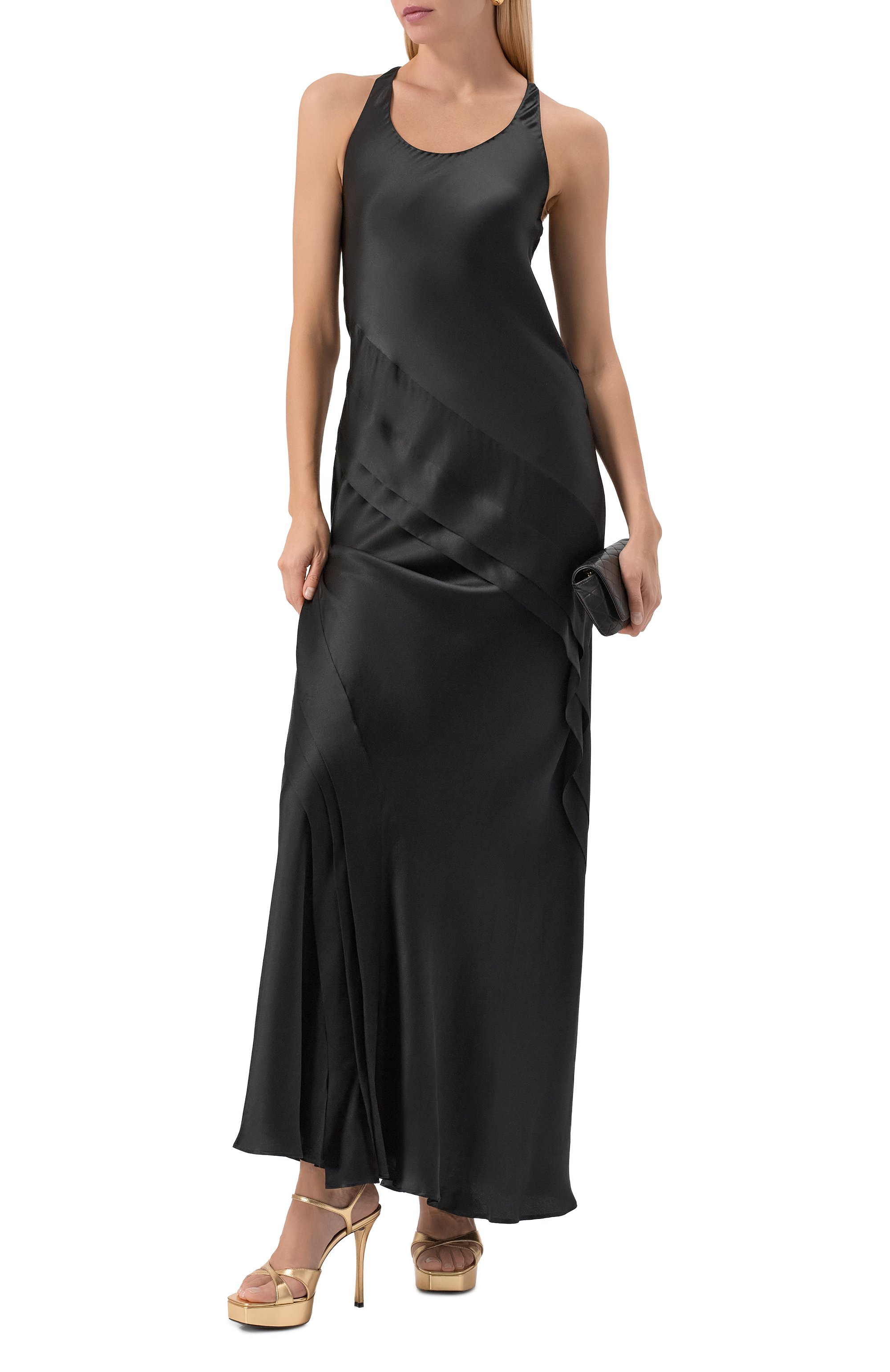 Кожаные босоножки debbie SAINT LAURENT, арт. 820579/0NL00, фото 3