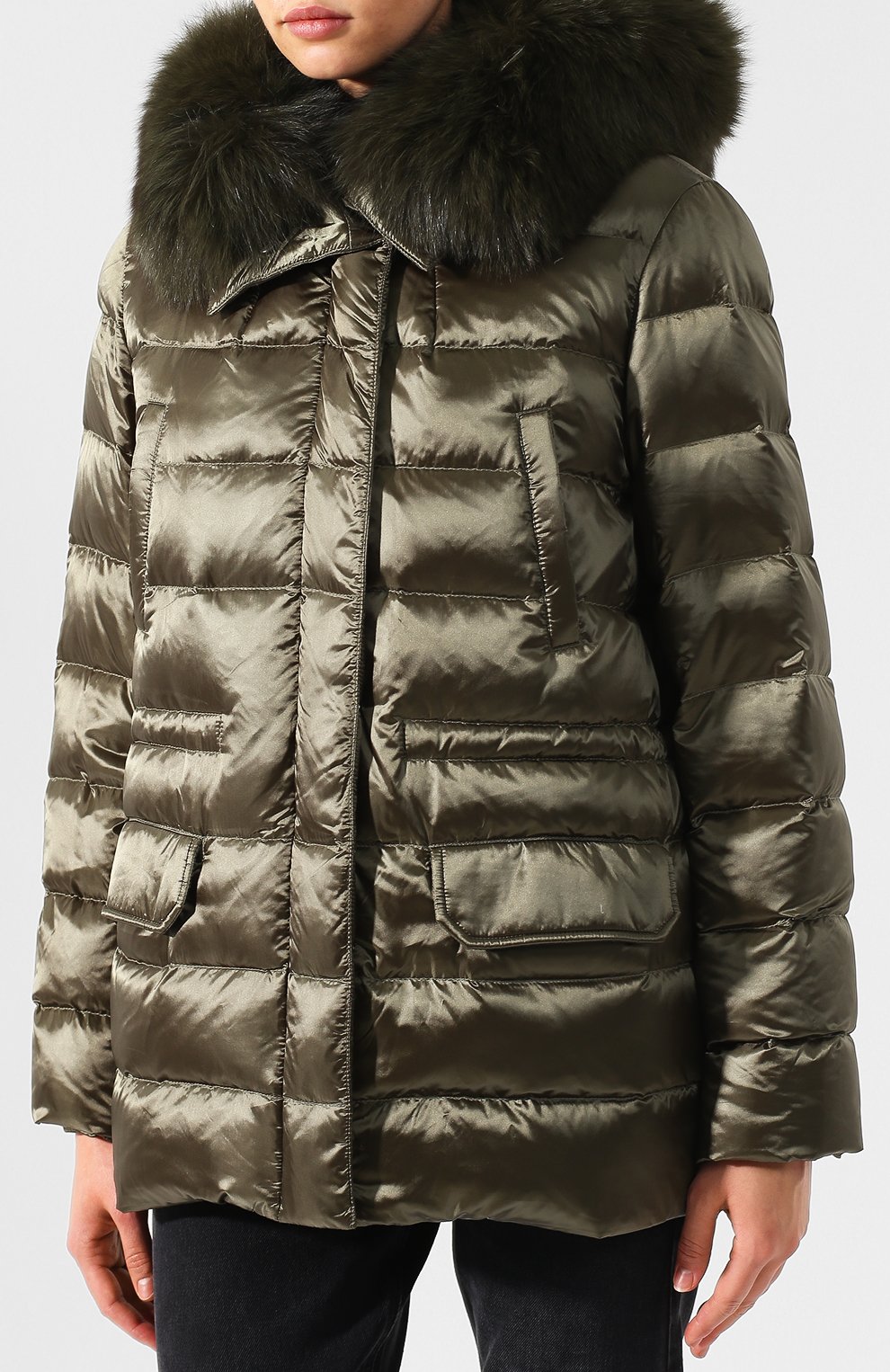 Стеганая куртка с капюшоном и подстежкой из меха кролика YS ARMY PARIS, арт. 9WFV04272NY5X, фото 3