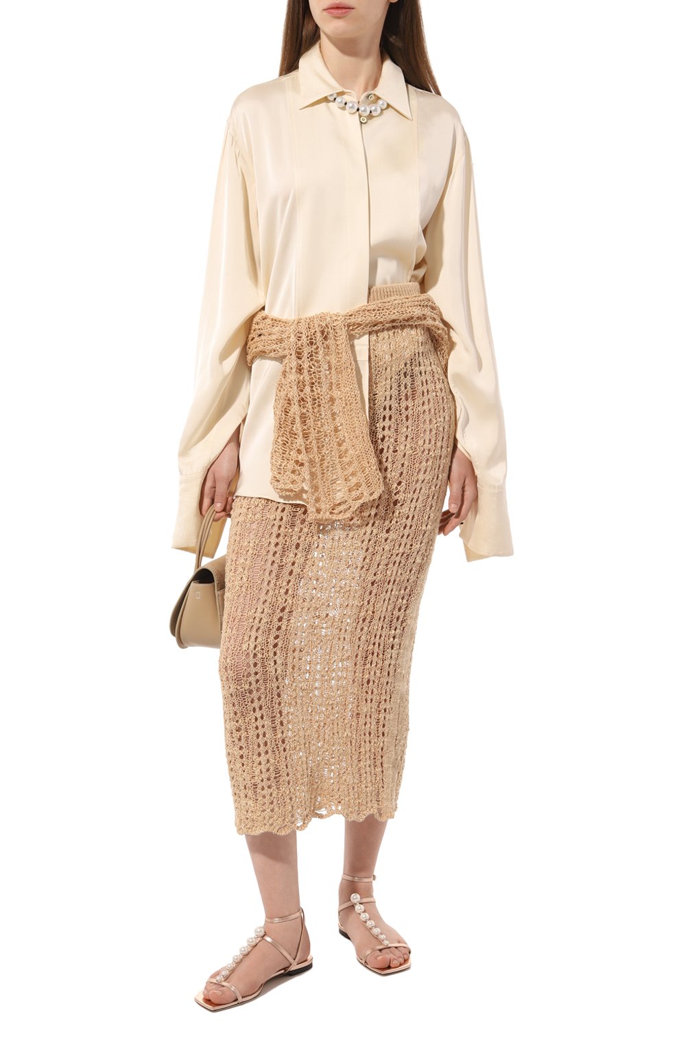 Кожаные сандалии amari JIMMY CHOO, арт. AMARI FLAT/AZM, фото 2