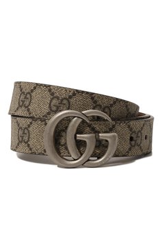Детский ремень GUCCI бежевого цвета, арт. 432707/2ZG0G | Фото 1 (Материал: Текстиль, Синтетический материал, Пластик; Нос: Не проставлено; Материал сплава: Проставлено)