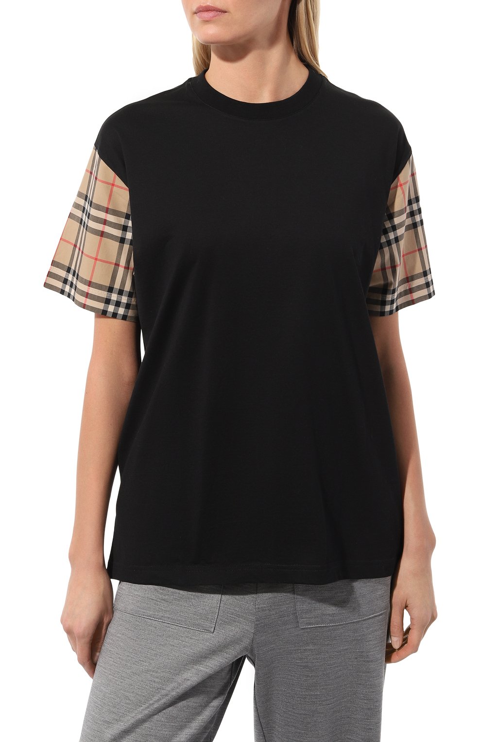 Хлопковая футболка BURBERRY, арт. 8043057, фото 3