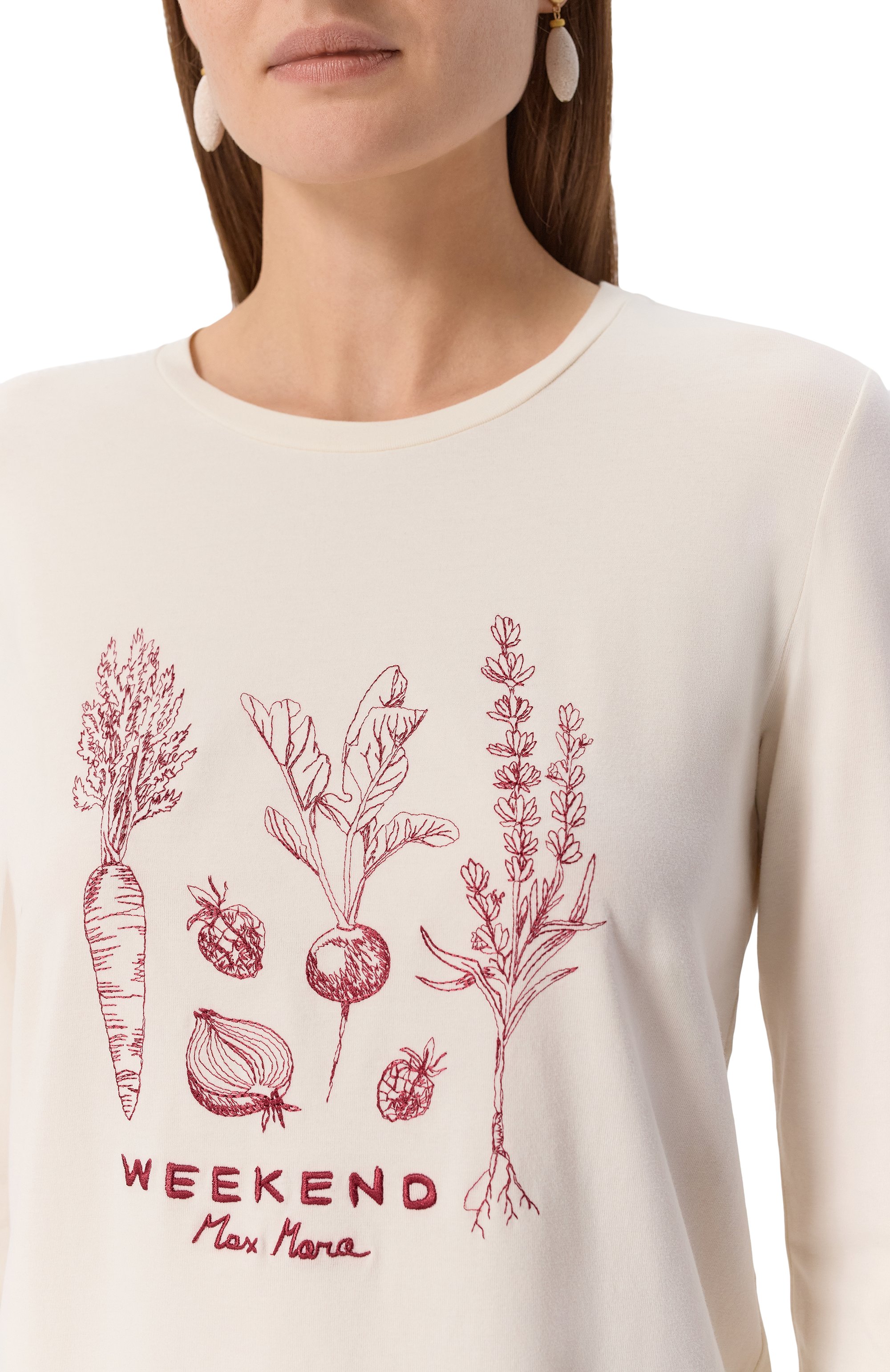 Хлопковый лонгслив WEEKEND MAX MARA, арт. REN0IR, фото 5