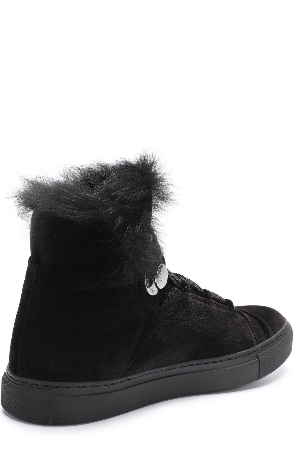 Высокие текстильные кеды на шнуровке MONCLER, арт. C2-09A-20321-00-019B8, фото 4