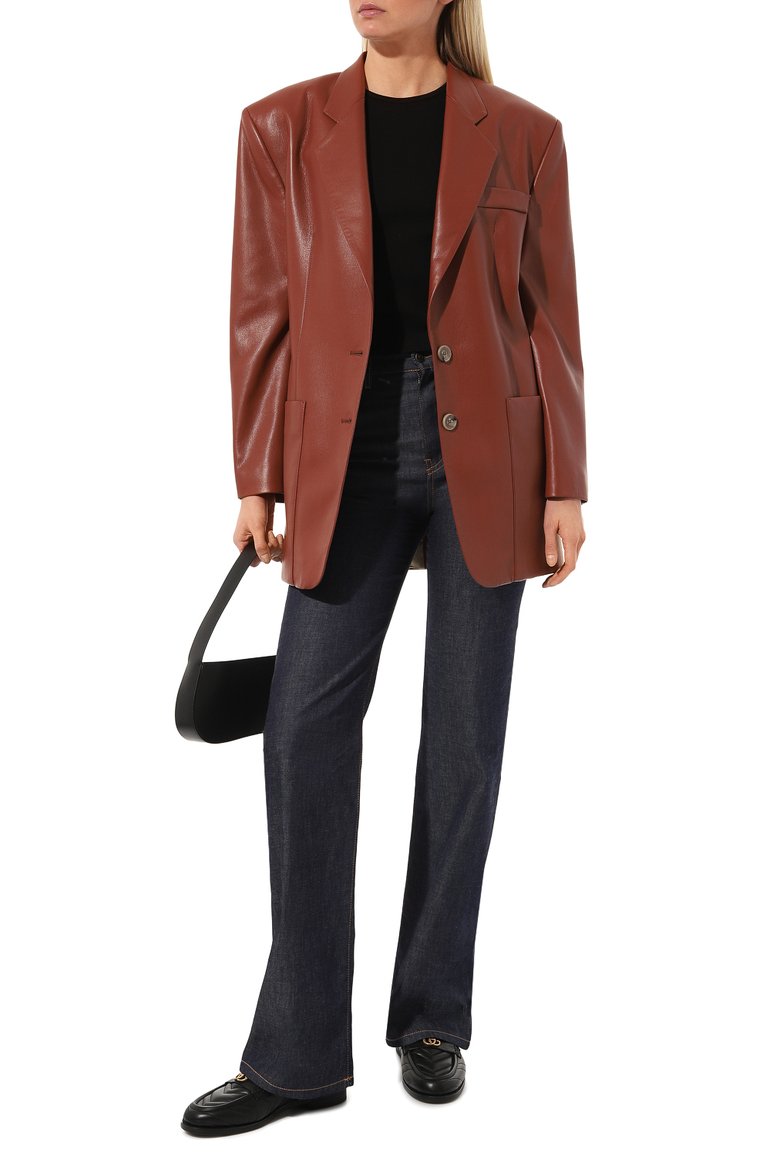 Женские кожаные сабо GUCCI черного цвета, арт. 670400 0CGG0 | Фото 2 (Каблук высота: Низкий; Подошва: Плоская; Материал утеплителя: Натуральный мех; Каблук тип: Устойчивый; Материал внешний: Натуральная кожа)