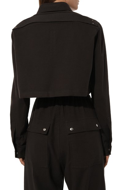 Хлопковая рубашка RICK OWENS, арт. RP02D3245/FL, фото 4