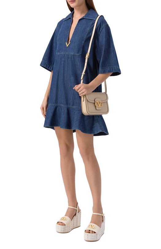 Кожаные босоножки Valentino 8W2S0LY9/DTW Кремовый  8W2S0LY9/DTW Фото 3