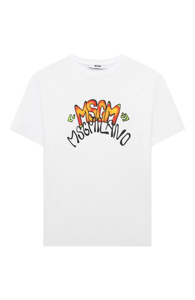 Хлопковая футболка MSGM KIDS, арт. F4MSJBTH199