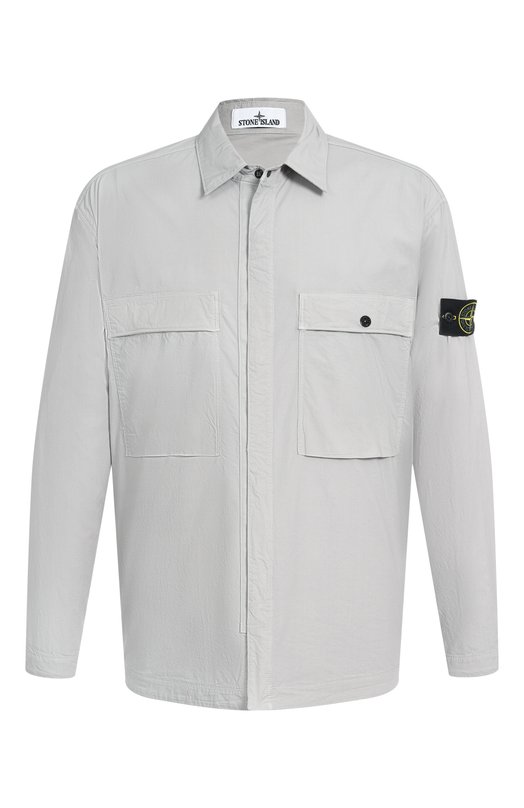 Хлопковая рубашка Stone Island K1S151200015-S0003 Серый K1S151200015-S0003