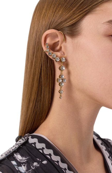 Женские серьги ELIE SAAB прозрачного цвета, арт. ES940416 | Фото 2 (Материал сплава: Проставлено; Материал: Стекло; Нос: Не проставлено)