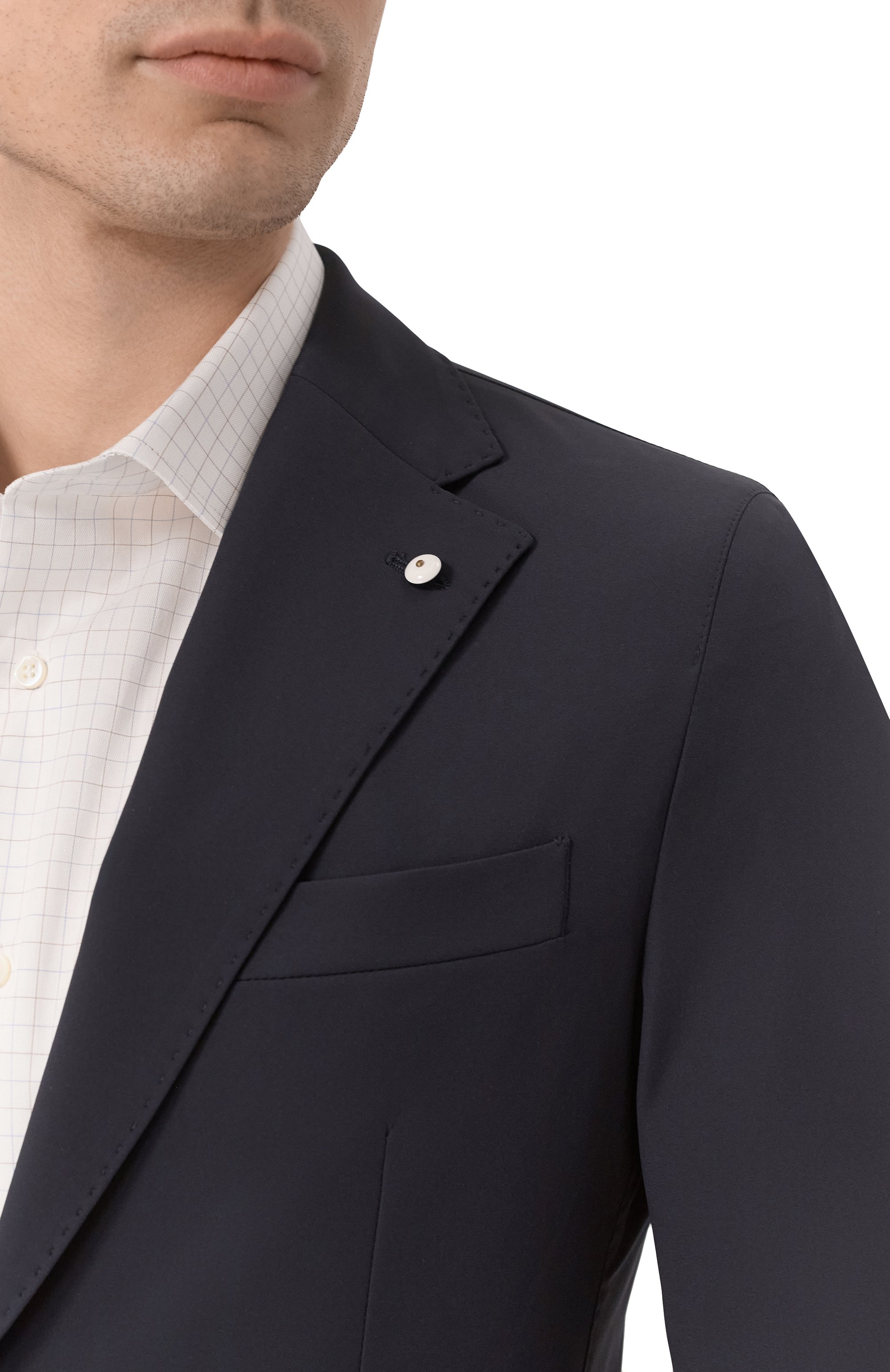 Однобортный пиджак L.B.M. 1911 темно-синего цвета по цене 99500 руб., арт. 2844/55212, фото 7 Однобортный пиджак L.B.M. 1911, арт. 2844/55212, фото 7