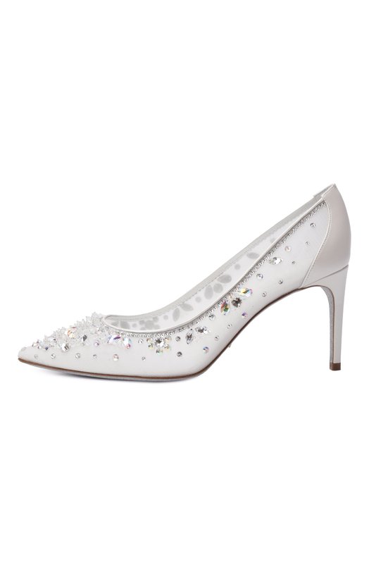 Комбинированные туфли Cinderella 80 Rene Caovilla C12292-080/CRIN Белый  C12292-080/CRIN Фото 4