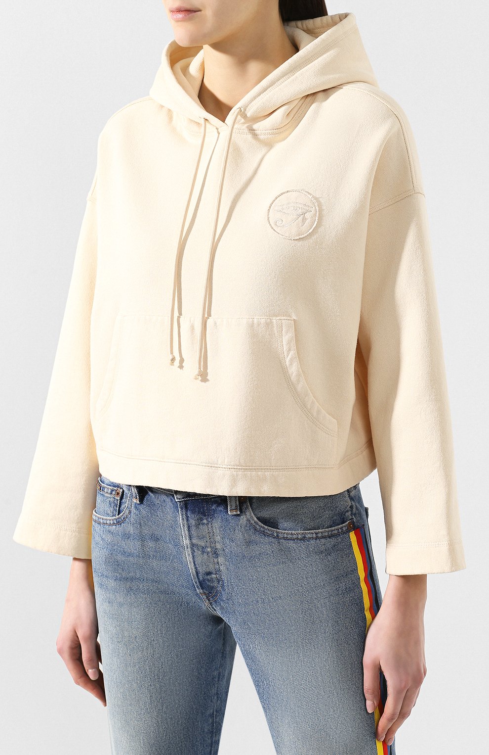 Хлопковое худи NANUSHKA, арт. M00NEY_CREME_C0TT0N FLEECE, фото 3