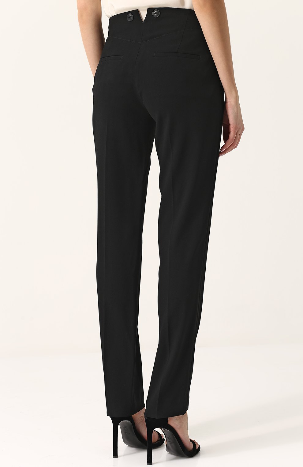 Однотонные брюки прямого кроя со стрелками RAG AND BONE, арт. W276702NM, фото 4
