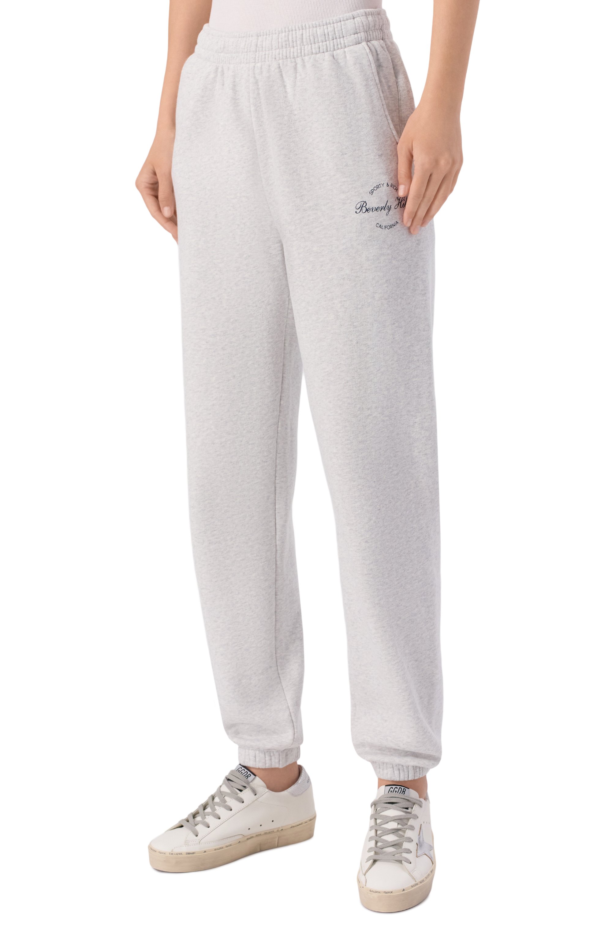 Хлопков ые джоггеры SPORTY AND RICH, арт. PA07076257GY03, фото 3