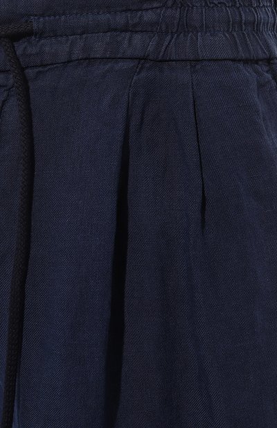 Льняные шорты BRUNELLO CUCINELLI темно-синего цвета по цене 95700 руб., арт. M243DU0020, фото 5 Льняные шорты BRUNELLO CUCINELLI, арт. M243DU0020, фото 5