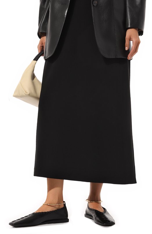 Кожаные балетки Jil Sander J15WZ0009/P4864 Чёрный  J15WZ0009/P4864 Фото 3