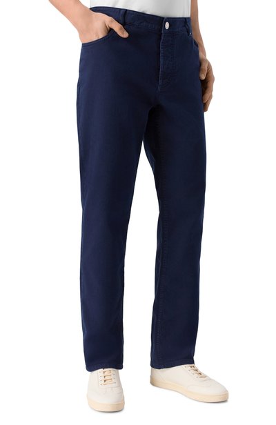 Джинсы traditional fit BRUNELLO CUCINELLI темно-синего цвета по цене 88800 руб., арт. M277PB3210, фото 3 Джинсы traditional fit BRUNELLO CUCINELLI, арт. M277PB3210, фото 3