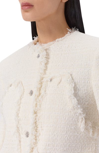 Жакет из хлопка и вискозы MSGM белого цвета по цене 69950 руб., арт. 4041MDG11/267111, фото 5 Жакет из хлопка и вискозы MSGM, арт. 4041MDG11/267111, фото 5